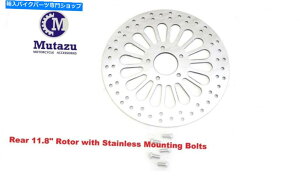 Brake Disc Rotors ^YX[p[X|[N|bVA11.8fBXN[^[n[[cA[FLH/T 2008-2016 Mutazu Super Spoke Polished Rear 11.8 Disc Rotor Harley Touring FLH/T 2008-2016