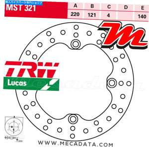 Brake Disc Rotors u[LfBXNATRW[JXMST 321z_CR 125 RiJE01j1994 Brake Disc Rear TRW Lucas MST 321 Honda Cr 125 R (JE01) 1994