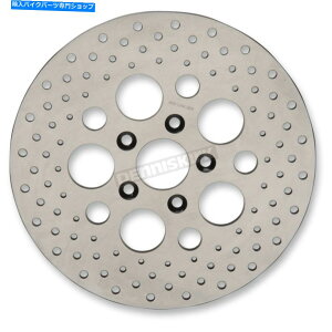 Brake Disc Rotors �h���b�O�X�y�V�����e�B���A11.5�C���`�B�X�e�����X�|�h�����u���[�L���[�^�[-1710-1908 Drag Specialties Rear 11.5 in. Stainless Steel Drilled Brake Rotor - 1710-1908