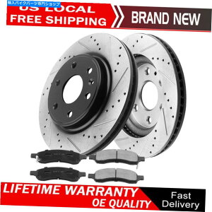 Brake Disc Rotors tgfBXNu[L[^[ +rCbNGN[uV{[go[XGMCAJfBAp̃u[Lpbh Front Disc Brake Rotors + Brake Pads For Buick Enclave Chevy Traverse GMC Acadia