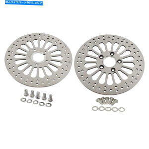 Brake Disc Rotors 11.5 "u[L[^[tgA[^[fBXNn[[cA[X[p[X|[NSŜ߂̃fBXN 11.5" Brake Rotor Front & Rear Rotors Disc For Harley Touring Super Spoke SS