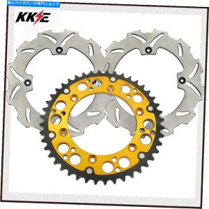 Brake Disc Rotors KKEtgAfBXN[^[240mmS[h49TXYLp̃XvPbgRMZ250 RMZ450 KKE Front & Rear Disc Rotors 240MM Gold 49T Sprocket For SUZUKI RMZ250 RMZ450