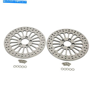 Brake Disc Rotors 11.8 "08-13n[[X[p[X[p[̃tgANfBXNu[L[^[ 11.8" Front & Rear Chrome Disc Brake Rotor For 08-13 Harley Super Spoke Polished