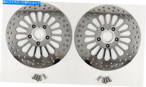 Brake Disc Rotors X[p[X|[NꂽXeXfAtg11.5fBXNu[L[^[n[[c[... Super Spoke Polished Stainless Dual Front 11.5 Disc Brake Rotors Harley Touri...
