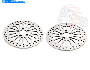 Brake Disc Rotors |bVꂽ11.5 "X[p[X|[NSStgAfBXNfBXNu[L[^[[^[Zbgn[[ Polished 11.5" Super Spoke SS Front Rear Disc Disk Brake Rotors Rotor Set Harley