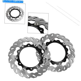 Brake Disc Rotors 2 xフロントブレーキディスクローターパッドはヤマハXP T-Max 500 2008-2012オートバイにフィットします 2 x Front Brake Disc Rotors Pads Fit Yamaha XP T-MAX 500 2008-2012 Motorcycle