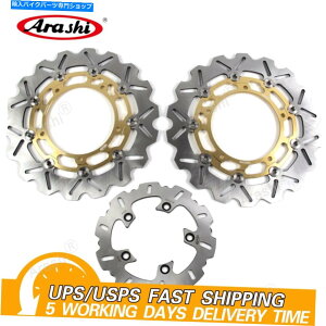Brake Disc Rotors ���}�nYZF R6 YZF-R6 YZFR6 2003 2004 G0 US�p�̃A���V�t�����g�����A�u���[�L���[�^�[ Arashi Front & Rear Brake Rotors For Yamaha YZF R6 YZF-R6 YZFR6 2003 2004 G0 US�y���s�A���i�z