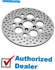 Brake Disc Rotors |bVꂽXeXhhAu[L[^[2000-2017n[[Vbh_Ci\tgAC Polished Stainless Drilled Rear Brake Rotor 2000-2017 Harley V-Rod Dyna Softail