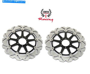 Brake Disc Rotors �h�D�J�e�B�����X�^�[696 2008/2014�E�F�[�u���[�^�[�p�̐V����2�t�����g�u���[�L�f�B�X�N���[�^�[ New 2 Front Brake Disc Rotors For Ducati Monster 696 2008/2014 Wave Rotors�y���s�A���i�z