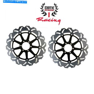 Brake Disc Rotors �h�D�J�e�B�����X�^�[1000�����X�^�[SR2�E�F�[�u���[�^�[�p�̐V����2�t�����g�u���[�L�f�B�X�N���[�^�[ New 2 Front Brake Disc Rotors For Ducati Monster 1000 Monster SR2 Wave Rotors�y���s�A���i