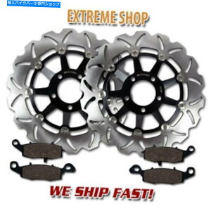 Brake Disc Rotors �X�Y�LSV650�p�̃t�����g�u���[�L���[�^�[+�p�b�h�i2003-2015�jM1500 MD90 Boulevard�i2009�j Front Brake Rotor+ Pads for Suzuki SV650 (2003-2015) M1500 MD90 Boulevard (2009)