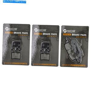 Brake Pads oJ̃jb`u[LpbhZbg1600σXg[NS NICHE Brake Pad Set for Kawasaki Vulcan 1600 Mean Streak Complete Semi-Metallic