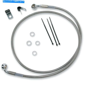 Hoses �h���b�O�X�y�V����+2 �u���[�L���C�� - �t�����g - �X�e�����X�|-99-07FXST | 640210-2 Drag Specialties +2 Brake Line - Front - Stainless Steel - 99-07FXST | 640210-2�y���s�A���i�z