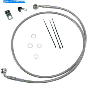 Hoses �h���b�O�X�y�V����+4 �u���[�L���C�� - �t�����g - �X�e�����X�|-99-07FXST 1741-2655 Drag Specialties +4 Brake Line - Front - Stainless Steel - 99-07FXST 1741-2655�y���s�A���i�z