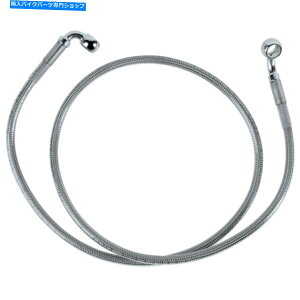 Hoses hbOXyVeBtgu[LC-FXDL-NAR[eBOXeX|| 640110 Drag Specialties Front Brake Line - FXDL - Clear-Coated Stainless Steel | 640110