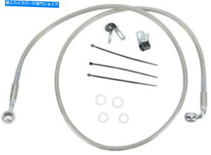 Hoses �h���b�O�X�y�V�����e�B�g���X�e�����X�|�t�����g�u���[�L���C���L�b�g47in�B�N���A Drag Specialties Extended Stainless Steel Front Brake Line Kit 47in. Clear�y���s�A���i�z