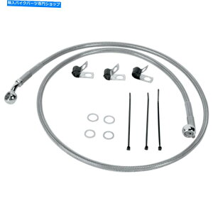 Hoses �t�����g�u���[�L���C��FLST 00-07�N���A�R�[�e�B���O�X�e�����X�|1741-0872 Front Brake Line FLST 00-07 Clear-Coated Stainless Steel 1741-0872�y���s�A���i�z