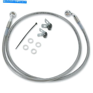 Hoses �h���b�O�X�y�V����+6 �u���[�L���C�� - �t�����g - �X�e�����X�|-99-07FXST | 640210-6 Drag Specialties +6 Brake Line - Front - Stainless Steel - 99-07FXST | 640210-6�y���s�A���i�z