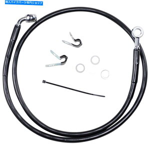 Hoses �h���b�O�X�y�V����+4 �u���[�L���C�� - �t�����g - �u���b�N�r�j�[��-04-10xl | 660313-4BLK Drag Specialties +4 Brake Line - Front - Black Vinyl - 04-10XL | 660313-4BLK�y���s�A���i�z