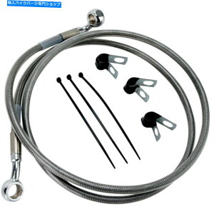 Hoses �h���b�O�X�y�V����+2 �u���[�L���C�� - �t�����g - �X�e�����X�|-00-07flst | 660214-2 Drag Specialties +2 Brake Line - Front - Stainless Steel - 00-07FLST | 660214-2�y���s�A���i�z