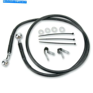 Hoses 45 1/4 "W̒ubNrj[u[LCLbgn[[\tgAC99-07 FXST 45 1/4" Standard Length Black Vinyl Brake Line Kit Harley Softail 99-07 FXST