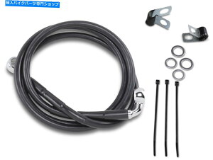 Hoses 1741-2553gXeX|tgu[LCLbg48inB 1741-2553 Extended Stainless Steel Front Brake Line Kit 48in. Black