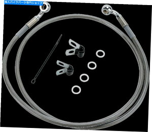 Hoses �h���b�O1741-2643�g���X�e�����X�|�t�����g�u���[�L���C���L�b�g48 3/8in�B�N���A DRAG 1741-2643 Extended Stainless Steel Front Brake Line Kit 48 3/8in. Clear�y���s�A���i�z