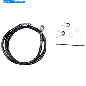 Hoses �h���b�O�X�y�V����+6 �u���[�L���C�� - �t�����g - �u���b�N�r�j�[��-04-10xl | 660310-6BLK Drag Specialties +6 Brake Line - Front - Black Vinyl - 04-10XL | 660310-6BLK�y���s�A���i�z