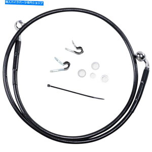 Hoses �h���b�O�X�y�V����+6 �u���[�L���C�� - �t�����g - �u���b�N�r�j�[��-04-10xl | 660313-6BLK Drag Specialties +6 Brake Line - Front - Black Vinyl - 04-10XL | 660313-6BLK�y���s�A���i�z