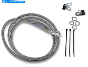 Hoses �h���b�O1741-2674�g���X�e�����X�|�t�����g�u���[�L���C���L�b�g55 1/4in�B�N���A DRAG 1741-2674 Extended Stainless Steel Front Brake Line Kit 55 1/4in. Clear�y���s�A���i�z