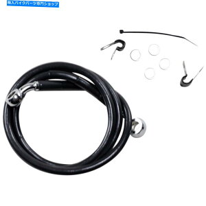 Hoses �h���b�O�X�y�V����+2 �u���[�L���C�� - �t�����g - �u���b�N�r�j�[��-04-10xl | 660310-2BLK Drag Specialties +2 Brake Line - Front - Black Vinyl - 04-10XL | 660310-2BLK�y���s�A���i�z