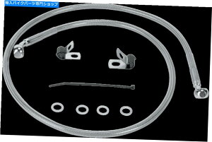 Hoses �h���b�O�X�y�V�����YSTD�����t�����gSS�n�[���[�u���[�L���C���L�b�g�N���A1741-0874 Drag Specialties Std Length Front SS Harley Brake Line Kit Clear 1741-0874�y���s�A���i�z