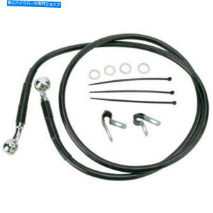 Hoses �n�[���[�f�r�b�h�\��FX XL 88-03�W�����u���b�N�r�j�[���t�����g�u���C�N���C���L�b�g�h�b�g Harley Davidson FX XL 88-03 Standard Length Black Vinyl Front Brakeline Kit DOT�y���s�A���i�z
