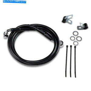 Hoses +4 "49 1/4"gubNrj[Abp[u[LCn[[\tgAC99-07 +4" 49 1/4" Extended Length Black Vinyl Upper Brake Line Harley Softail 99-07