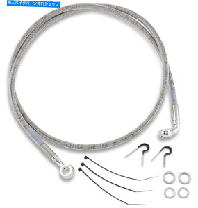 Hoses �h���b�O�X�y�V�����e�B�X�e�����X�t�����g�u���[�L���C���L�b�g�i�N���A�j1204-2749 Drag Specialties Stainless Front Brake Line Kit (Clear) 1204-2749�y���s�A���i�z