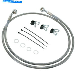 Hoses +4 "48 1/4"gґgXeXAbp[u[LCLbgn[[\tg00-07 +4" 48 1/4" Extended Braided Stainless Upper Brake Line Kit Harley Softail 00-07