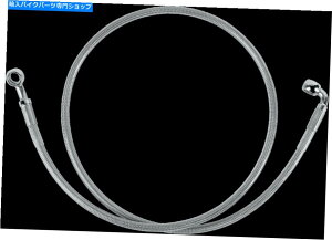 Hoses �h���b�O�X�y�V�����e�B�X�e�����X�t�����g�u���[�L���C���L�b�g�i�N���A�j1204-2738 Drag Specialties Stainless Front Brake Line Kit (Clear) 1204-2738�y���s�A���i�z