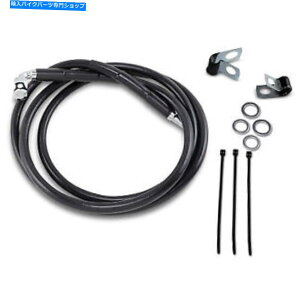 Hoses �h���b�O�X�y�V�����e�B�[�u���[�L���C�� - �t�����g - �u���b�N - +6  - '99 -'07 FXST -1741-2547 Drag Specialties Brake Line - Front - Black - +6 - '99-'07 FXST - 1741-2547�y���s�A���i�z