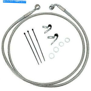 Hoses �g���X�e�����X�|�t�����g�u���[�L���C���L�b�g�N���A�n�[���[+10 95-99 FXD Extended Stainless Steel Front Brake Line Kit Clear HARLEY +10 95-99 FXD�y���s�A���i�z