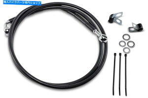 Hoses �h���b�O640115-8BLK�g��S/S�t�����g�u���[�L���C���L�b�g54 7/8in�B�� Drag 640115-8BLK Extended S/S Front Brake Line Kit 54 7/8in. Black�y���s�A���i�z
