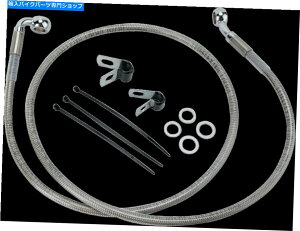 Hoses �h���b�O�X�y�V�����e�B�g���X�e�����X�|�t�����g�u���[�L���C���L�b�g44 7/8in�B�N���A Drag Specialties Extended Stainless Steel Front Brake Line Kit 44 7/8in. Clear�y���s�A���i�z