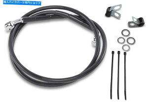 Hoses �h���b�O640113-2BLK�g��S/S�t�����g�u���[�L���C���L�b�g44in�B�� Drag 640113-2BLK Extended S/S Front Brake Line Kit 44in. Black�y���s�A���i�z