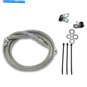 Hoses +4 46�g���ґg�X�e�����X�A�b�p�[�u���[�L���C���n�[���[�_�C�i�X�|�[�c�X�^�[XL 88-03 +4 46 Extended Braided Stainless Upper Brake Line Harley Dyna Sportster XL 88-03