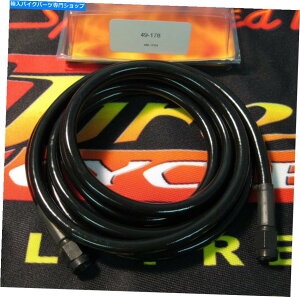 Hoses 73 "ubNXeX3n[[ƐŊ֗p̃jo[Tu[LC Midwest 73" Black Stainless #3 Universal Brake Line for Harley and Customs