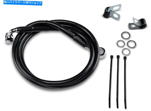 Hoses hbO+4 "49 1/4"gubNAbp[u[LCn[[\tgAC99-07 Drag +4" 49 1/4" Extended Length Black Upper Brake Line Harley Softail 99-07