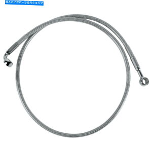 Hoses �h���b�O�X�y�V�����e�B�t�����g�u���[�L���C�� - �N���A�R�[�e�B���O�X�e�����X�|| 640310 Drag Specialties Front Brake Line - Clear-Coated Stainless Steel | 640310�y���s�A���i�z