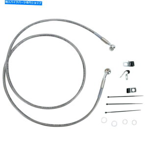Hoses �h���b�O�X�y�V����+8 �u���[�L���C�� - �t�����g - �X�e�����X�|-00-07flst | 660214-8 Drag Specialties +8 Brake Line - Front - Stainless Steel - 00-07FLST | 660214-8�y���s�A���i�z
