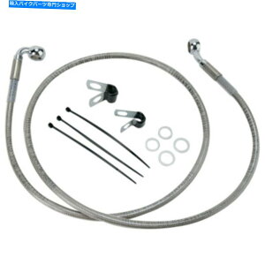 Hoses +4 "42 7/8"҂܂ꂽґgXeXAbp[u[LCLbgn[[_Ci00-05 +4" 42 7/8" Extended Braided Stainless Upper Brake Line Kit Harley Dyna 00-05