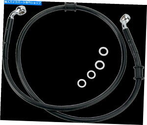 Hoses �h���b�O680215-2BLK ext�B�X�e�����X�X�`�[���t�����g�u���[�L���C���L�b�g�A�u���b�N42 1/4in�B Drag 680215-2BLK Ext. Stainless Steel Front Brake Line Kit, Black 42 1/4in.�y���s�A���i�z