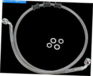 Hoses �h���b�O682011-4�g���X�e�����X�|�t�����g�u���[�L���C���L�b�g�A�N���A�R�[�e�B���O42�C���`�B Drag 682011-4 Extended Stainless Steel Front Brake Line Kit, Clear Coated 42in.�y���s�A���i�z